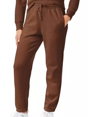 Member’s Mark Brown Drawstring fleece Joggers for Women. XXL